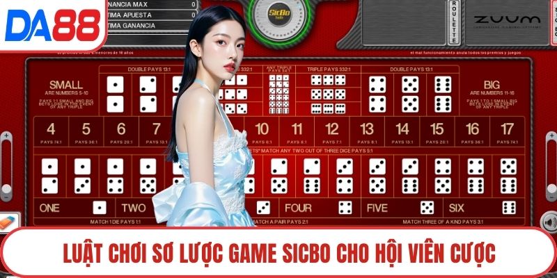 Luật chơi sơ lược game sicbo cho hội viên cược